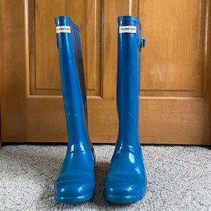 Hunter Original Tall Gloss Rain Boots + Fleece Liners